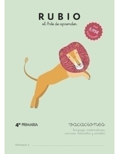 CUADERNO RUBIO A4 VACACIONES 4º PRIMARIA - Pack de 5 unidades